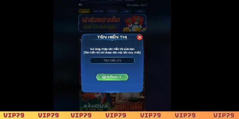Cung cấp tên hiển thị hợp lệ